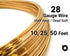 28 Gauge 14K Yellow Gold Filled Round Half Hard or Dead Soft Wire